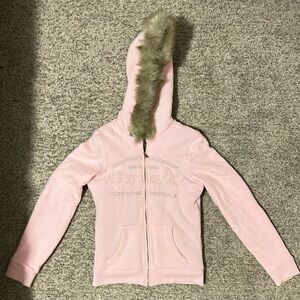 Aeropostale pink all fur hoodie M/M